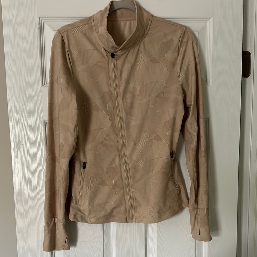 ZYIA Tan Jacket with Fitted Silhouette and Minimalist Design - never worn